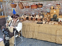 Middeleeuwse Houtbewerker tijdens Vlissingen 1572